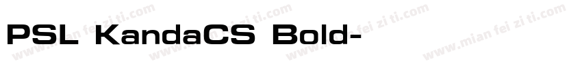 PSL KandaCS Bold字体转换